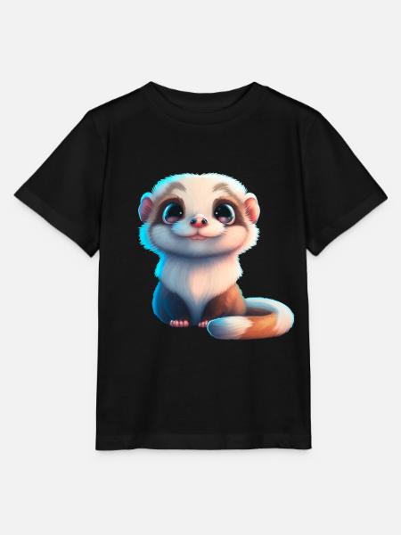 süsses Baby Frettchen - Stanley/Stella Kinder T-Shirt MINI CREATOR - Schwarz