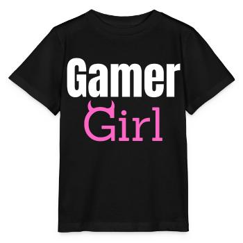 Gamer Girl - Stanley/Stella MINI CREATOR Kids’ T-Shirt - black - Front - Mikhail (115cm)