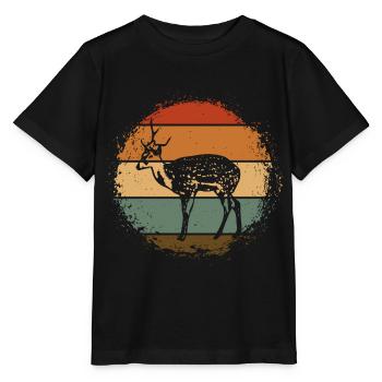 Reh - Stanley/Stella Kinder T-Shirt MINI CREATOR  - Schwarz - Vorne - Mikhail (115cm)