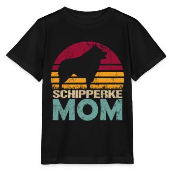 Schipperke Chien Maman Mama Mistress Vintage - T-shirt bio MINI CREATOR Stanley/Stella Enfant - noir - Devant - Mikhail (115cm)