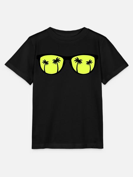 Sunglasses Palms - Stanley/Stella Kinder T-Shirt MINI CREATOR - Schwarz