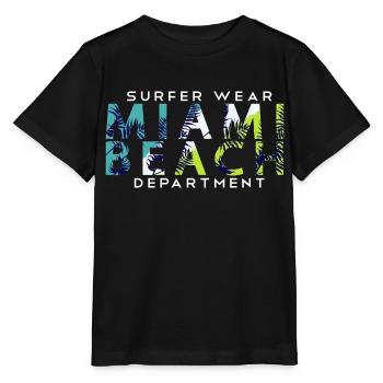 Miami Beach Surfer Wear - Stanley/Stella Kinder T-Shirt MINI CREATOR  - Schwarz - Vorne - Mikhail (115cm)