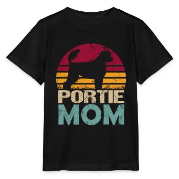 Chien d’eau portugais Portie PWD Maman Mama Maîtresse - T-shirt bio MINI CREATOR Stanley/Stella Enfant - noir - Devant - Mikhail (115cm)