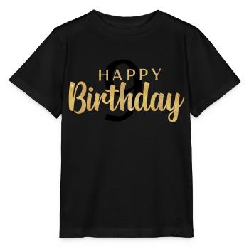 Happy Birthday 9 - Stanley/Stella Kinder T-Shirt MINI CREATOR  - Schwarz - Vorne - Mikhail (115cm)
