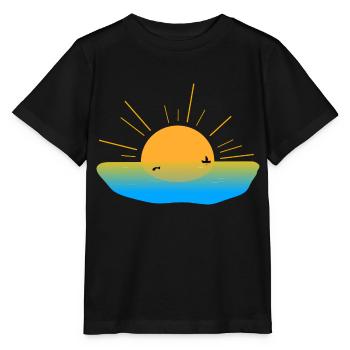 Lever du soleil - T-shirt bio MINI CREATOR Stanley/Stella Enfant - noir - Devant - Mikhail (115cm)