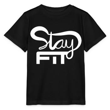 RESTEZ EN FORME ÉCRIT À LA MAIN - T-shirt bio MINI CREATOR Stanley/Stella Enfant - noir - Devant - Mikhail (115cm)