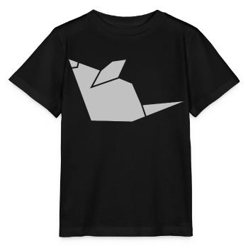 little mouse origami - Stanley/Stella MINI CREATOR Kids’ T-Shirt - black - Front - Mikhail (115cm)