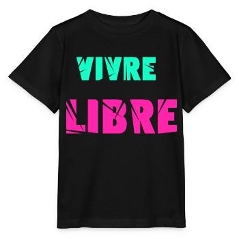 Vivre libre - T-shirt bio MINI CREATOR Stanley/Stella Enfant - noir - Devant - Mikhail (115cm)