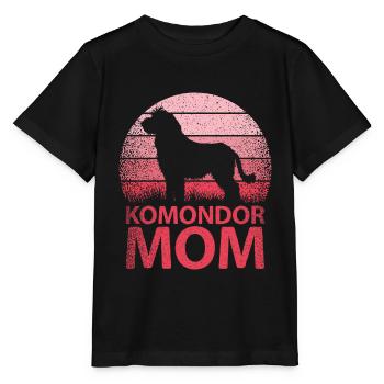 Komondor Maman Hongroise Maman Maman Maîtresse Rose - T-shirt bio MINI CREATOR Stanley/Stella Enfant - noir - Devant - Mikhail (115cm)