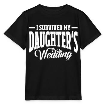 I survived my daughter's wedding - Stanley/Stella Kinder T-Shirt MINI CREATOR  - Schwarz - Vorne - Mikhail (115cm)