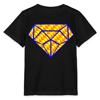 diamond design art 3 - Stanley/Stella Kinder T-Shirt MINI CREATOR  - Schwarz - Vorne - Mikhail (115cm)