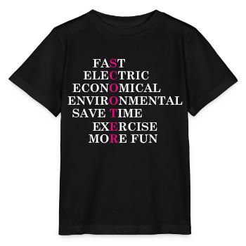 E-Scooter Roller Scooter - T-shirt bio MINI CREATOR Stanley/Stella Enfant - noir - Devant - Mikhail (115cm)