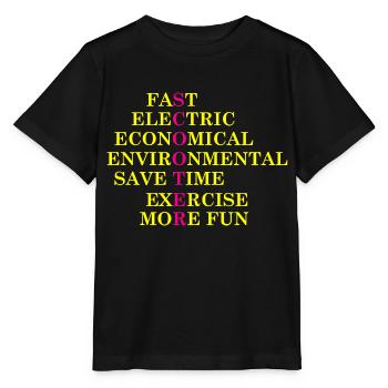 E-Scooter Roller Scooter - T-shirt bio MINI CREATOR Stanley/Stella Enfant - noir - Devant - Mikhail (115cm)