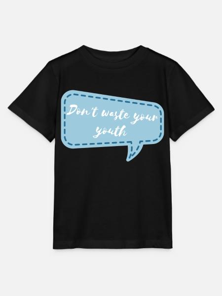 Don't waste your youth - Stanley/Stella Kinder T-Shirt MINI CREATOR  - Schwarz