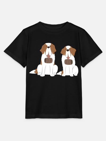 Bernhardiner St. Bernhardshund Hund - Stanley/Stella Kinder T-Shirt MINI CREATOR - Schwarz