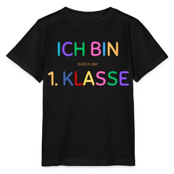 Ich bin 1.Klasse - Stanley/Stella Kinder T-Shirt MINI CREATOR  - Schwarz - Vorne - Mikhail (115cm)