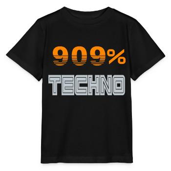 909 Techno Letter - Stanley/Stella Kinder T-Shirt MINI CREATOR  - Schwarz - Vorne - Mikhail (115cm)