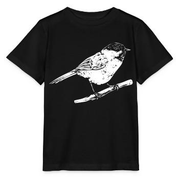 Observation des oiseaux mésanges - T-shirt bio MINI CREATOR Stanley/Stella Enfant - noir - Devant - Mikhail (115cm)