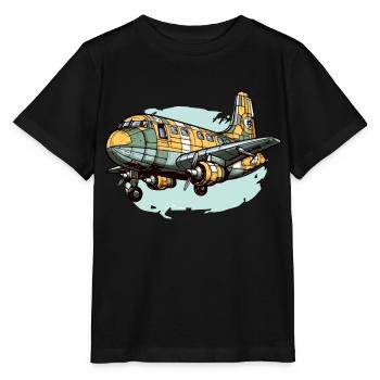 Avion de tourisme - T-shirt bio MINI CREATOR Stanley/Stella Enfant - noir - Devant - Mikhail (115cm)