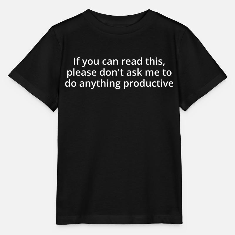 Productive, white text - Stanley/Stella MINI CREATOR Kids’ T-Shirt - black