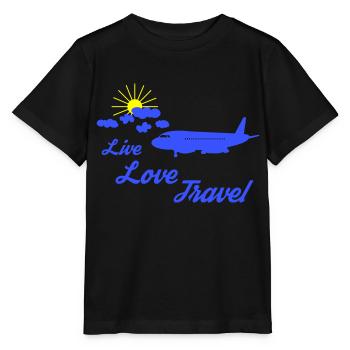 live love travel - Stanley/Stella Kinder T-Shirt MINI CREATOR  - Schwarz - Vorne - Mikhail (115cm)