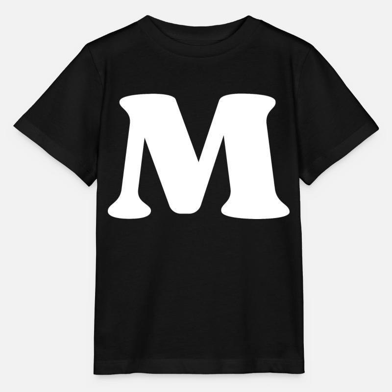 Lettre m - T-shirt bio MINI CREATOR Stanley/Stella Enfant - noir