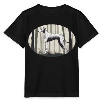 Profile of a Lurcher - Stanley/Stella MINI CREATOR Kids’ T-Shirt - black - Front - Mikhail (115cm)