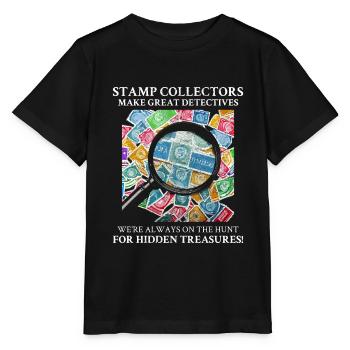 Philatélie philatéliste philatéliste collectionneur de timbres - T-shirt bio MINI CREATOR Stanley/Stella Enfant - noir - Devant - Mikhail (115cm)