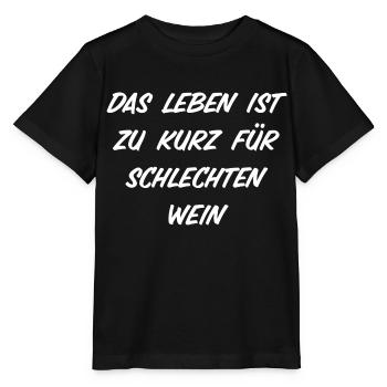 Das Leben ist zu kurz - Stanley/Stella Kinder T-Shirt MINI CREATOR  - Schwarz - Vorne - Mikhail (115cm)