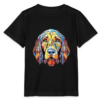 Portuguese Watchdog Dog Breed Colorful Watercolor - Stanley/Stella MINI CREATOR Kids’ T-Shirt - black - Front - Mikhail (115cm)