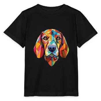 Stephens Cur Scent Hound Dog Breed Watercolor - Stanley/Stella MINI CREATOR Kids’ T-Shirt - black - Front - Mikhail (115cm)