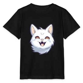 Australian Mist Cat Cartoon Watercolor Clipart - Stanley/Stella MINI CREATOR Kids’ T-Shirt - black - Front - Mikhail (115cm)