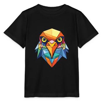 Cuckoo Colorful Watercolor Animal Pet Illustration - Stanley/Stella MINI CREATOR Kids’ T-Shirt - black - Front - Mikhail (115cm)