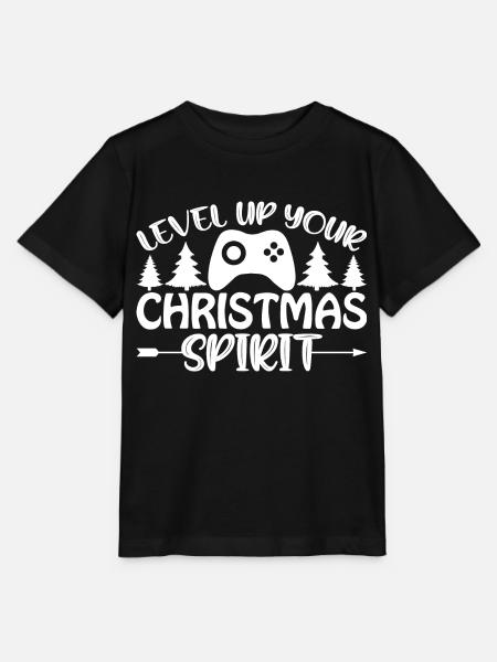 Level up Christmas - Stanley/Stella Kinder T-Shirt MINI CREATOR  - Schwarz