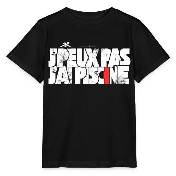 J'peux pas j'ai Piscine - T-shirt bio MINI CREATOR Stanley/Stella Enfant - noir - Devant - Mikhail (115cm)
