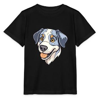 Moscow Watchdog Dog Breed Cartoon Kawaii Illustrat - Stanley/Stella MINI CREATOR Kids’ T-Shirt - black - Front - Mikhail (115cm)