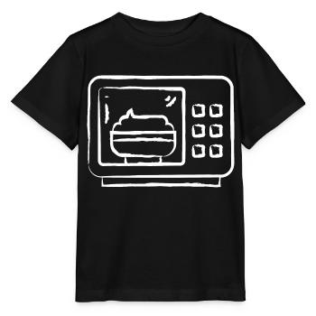 Mikrowelle Hand gezeichnet - Stanley/Stella Kinder T-Shirt MINI CREATOR  - Schwarz - Vorne - Mikhail (115cm)