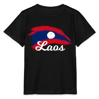Laos Lao Drapeau Laotien éléphant Lao I cadeau - T-shirt bio MINI CREATOR Stanley/Stella Enfant - noir - Devant - Mikhail (115cm)