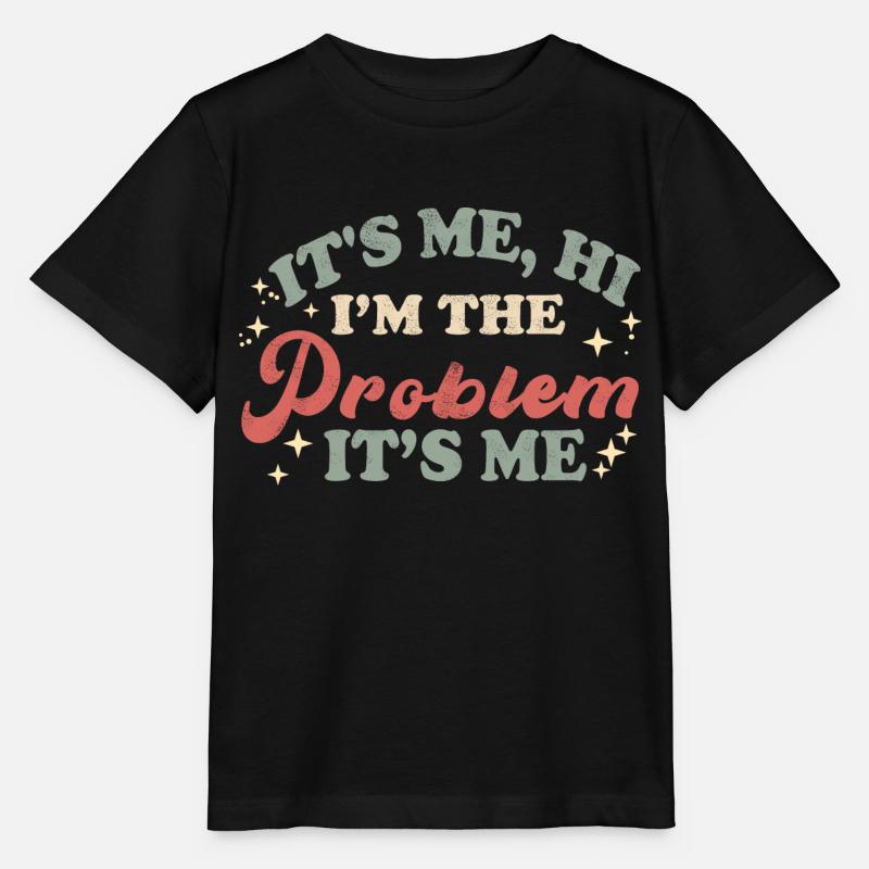 C’est moi salut je le problème c’est moi citation drôle - T-shirt bio MINI CREATOR Stanley/Stella Enfant - noir