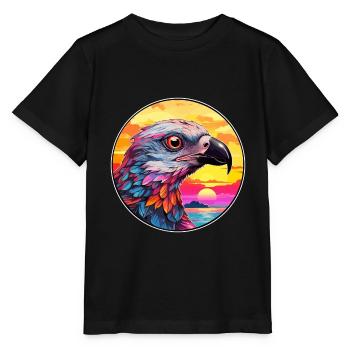 Cuckoo Colorful Watercolor Cartoon Kawaii Animal - Stanley/Stella MINI CREATOR Kids’ T-Shirt - black - Front - Mikhail (115cm)