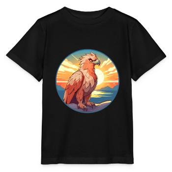 Griffin Colorful Watercolor Cartoon Kawaii Animal - Stanley/Stella MINI CREATOR Kids’ T-Shirt - black - Front - Mikhail (115cm)
