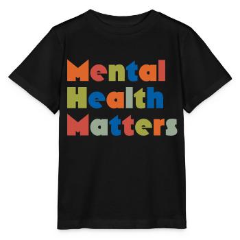 PSYCHISCHE GESUNDHEIT IST WICHTIG - Stanley/Stella Kinder T-Shirt MINI CREATOR  - Schwarz - Vorne - Mikhail (115cm)