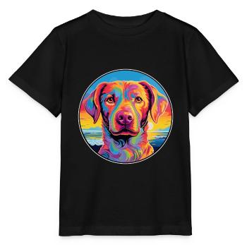 Alano Español Hunderasse Bunt Karikatur Watercolo - Stanley/Stella Kinder T-Shirt MINI CREATOR  - Schwarz - Vorne - Mikhail (115cm)