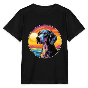 Sibirische dreifarbige Hunderasse Bunte Karikatur - Stanley/Stella Kinder T-Shirt MINI CREATOR  - Schwarz - Vorne - Mikhail (115cm)