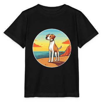 Alano Español Hund Rasse Cartoon Kawaii Clipart Hund - Stanley/Stella Kinder T-Shirt MINI CREATOR  - Schwarz - Vorne - Mikhail (115cm)