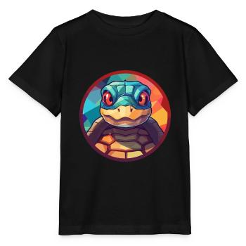 Schildkröte Bunte Karikatur Kawaii Anima - Stanley/Stella Kinder T-Shirt MINI CREATOR  - Schwarz - Vorne - Mikhail (115cm)