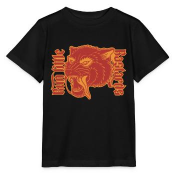 Courir petits bâtards loup Illustration - T-shirt bio MINI CREATOR Stanley/Stella Enfant - noir - Devant - Mikhail (115cm)
