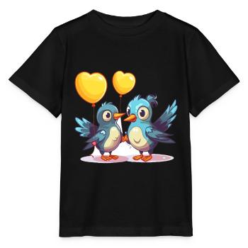 Jay Birds Kawaii Cartoon Pet Jouant Avec Des Ballons - T-shirt bio MINI CREATOR Stanley/Stella Enfant - noir - Devant - Mikhail (115cm)