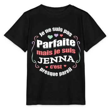 JENA PARFAITE - PRENOM JENA - T-shirt bio MINI CREATOR Stanley/Stella Enfant - noir - Devant - Mikhail (115cm)