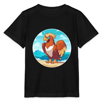 Griffin Watercolor Cartoon Kawaii Clipart Animal - Stanley/Stella MINI CREATOR Kids’ T-Shirt - black - Front - Mikhail (115cm)